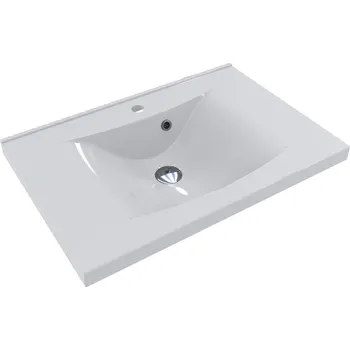 Umyvadlo Umyvadlo zápustné do desky obdélníkové Miraggio LORRY 700 70 cm bílé