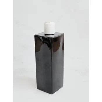 Dávkovač mýdla hranatý LUNA 500 ml černý s bílým DISC TOP