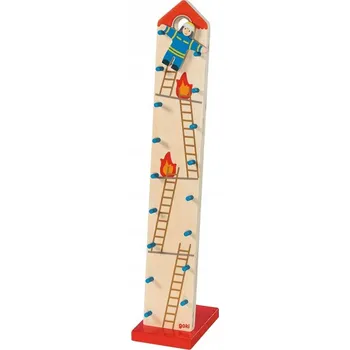Dřevěná hračka Hasič Benno, akrobatický žebříček hračka dřevěný akrobat