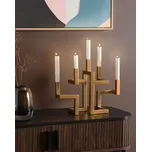 Svícen na 5 svíček zlatý železný moderní minimalistický design domácí dekorace Beliani