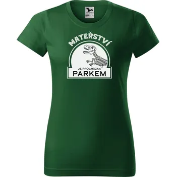 Dámské tričko Dámské tričko s potiskem Mateřství Barva trička: Lahvově zelená - 06, Velikost: S