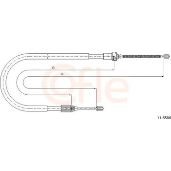 Lanko parkovací brzdy Tažné lanko, parkovací brzda COFLE 92.11.6586