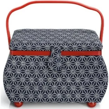 Organizér galanterie KOŠÍK NA ŠICÍ POTŘEBY „HVĚZDY MODRÉ " 612031 - VELKÝ - Modrá, L