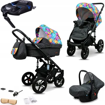 Kočárek Dětský kočárek 4v1 BabyLux Sky Lark + Isofix základna