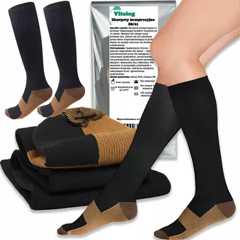 Pánské ponožky Kompresní podkolenky Vitolog L/XL černé