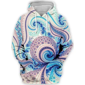 Dámská mikina Unisex mikina s barevným potiskem CS932 Psychedelic style Velikost: M, Barva (Varianta): hoodies 14