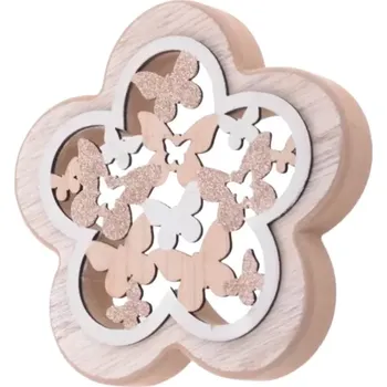 Velikonoční dekorace Dekorace - Květ dřevěný s motýlky