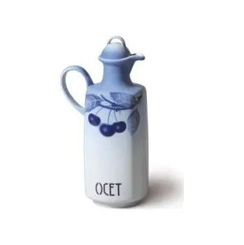 Hmoždíř Thun 1794 Láhev na ocet, český porcelán, 500 ml, Saphyr, modré třešně, Thun