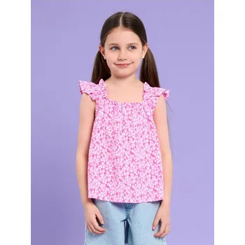 Oblečení a móda Sinsay - Tričko s krátkým rukávem a ozdobným výstřihem - pastelová růžová - 813DT-03X - 813DT-03X-122