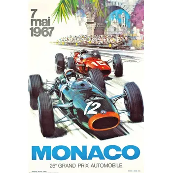 Plakát Plakát, Obraz - 1967 Monaco Grand Prix Racing