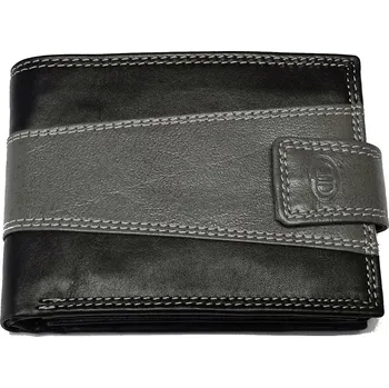 DD S-120-04 pánská kožená peněženka černá/šedá