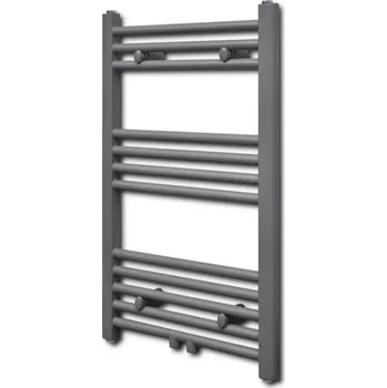 Radiátor Šedý Žebříkový Radiátor Na Ručníky Rovný Ústřední Topení Šedá - Rovné / 600 x 1160 mm