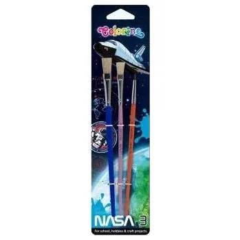Umělecký štětec Školní štětce 3 kusy SADA MALÍŘSKÝCH ŠTĚTCŮ Nasa Colorino School