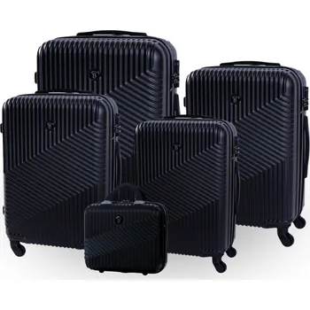 Cestovní kufr BERTOO Milano - černý SET 5v1