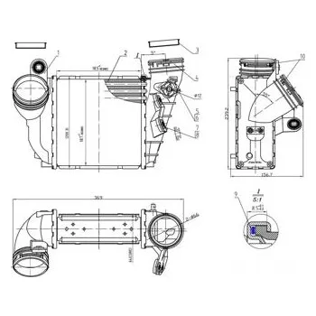 Chladič motoru Chladič turba HART 612 548