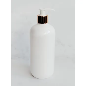 Dávkovač mýdla Dávkovač mýdla BELA 500 ml bílý s bílo-zlatým dávkovačem