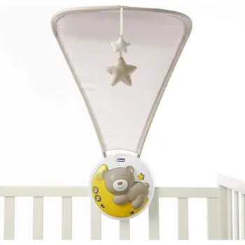 Lampička Chicco - Projektor nad postýlku s melodií 3v1 NEXT2MOON 3xAA šedá