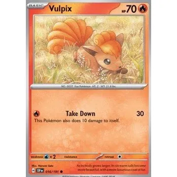 Sběratelská karetní hra Pokémon SSP 016/191 Vulpix - Surging Sparks Stav: Near Mint, Verze: REVERSE HOLO