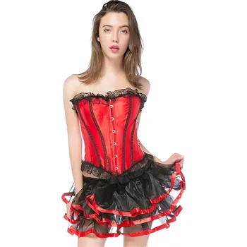 Dámské erotické šaty Erotické šaty s volánky Barva: Červená, Velikost: L