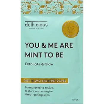 Tělový peeling Delhicious You & Me Are Mint To Be Mint Black Tea Body Scrub - Tělový peeling 100 g