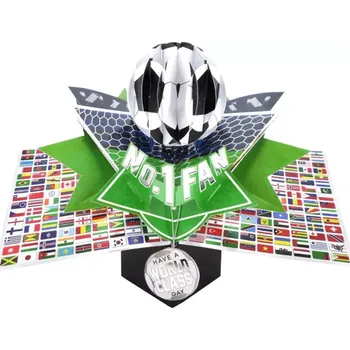 Narozeninové 3D přání Pop Up fotbal