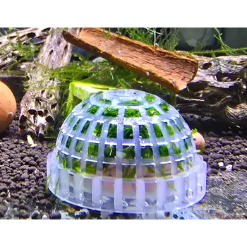 Dekorace do akvária Mechová polokoule + mech (+turmalínové kuličky)