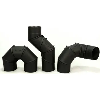 Kouřovod Kovo Kraus Koleno přestavitelné 0-180 s čistícím otvorem 130 mm