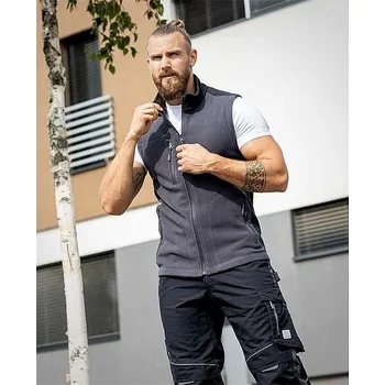 Pánská vesta MARTIN tm.šedá Pánská fleecová vesta