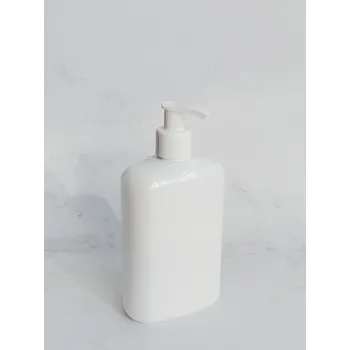 Dávkovač mýdla oválný LIMA 400 ml bílý s bílým dávkovačem