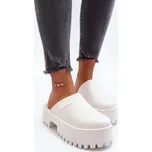 Dámské pantofle na masivní podrážce Big Star – bílé velikost 39 bílá