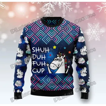 Dámský svetr Unisex svetr s potiskem vánoce Christmas CS1114 Velikost: 4XL, Barva (Varianta): Svetr 9