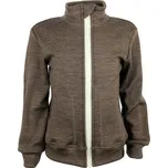 Crawler Merino mikina na zip se stojáčkem a kapsami dětská Hnědý melír Velikost: 146-152/158