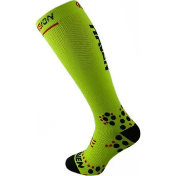 Pánské ponožky HAVEN Cyklistické podkolenky - EVOTEC SILVER - žlutá/černá 44-46