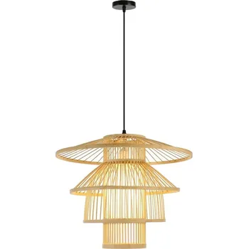 Osvětlení IMMAX BOHO PINCHOS designové závěsné svítidlo, D50cm, E27, bambusové dřevo
