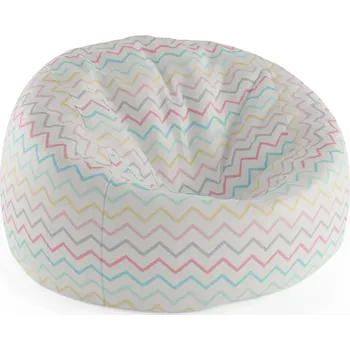 Sedací pytel Sablio Sedací vak Cocoon Šestibarevné klikyháky - 75 x 45 x 35 cm