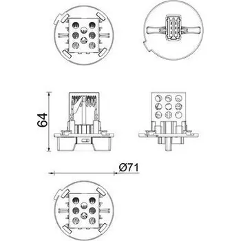 Odpor, vnitřní tlakový ventilátor MAHLE ABR 167 000P