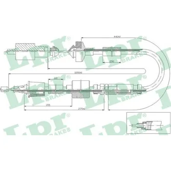 Spojkové lanko Tažné lanko, ovládání spojky LPR C0470C