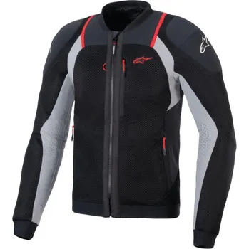 Moto bunda Bunda TROOP-AIR PRO, ALPINESTARS (černá/světle šedá/červená) 2026 (Velikost: XL)