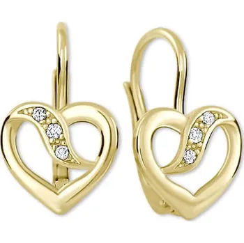 Náušnice Brilio Náušnice ze žlutého zlata s krystaly 239 001 00910 + 2 měsíce na vrácení zboží