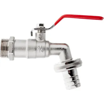 Ventil zahradní, vstup 3/4", výstup 3/4" + hadičník 3/4" - GEKO