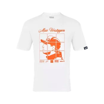 Pánské tričko Tričko Oracle Red Bull Racing - Max Verstappen MV1 bílé - XXXL