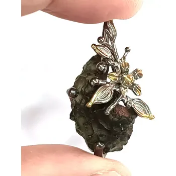 Přívěsek Stříbrný přívěsek s vltavínem VKE246