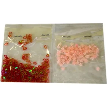 Samolepky na nehty – ozdoby hvězdiček a srdíček, mix barev.