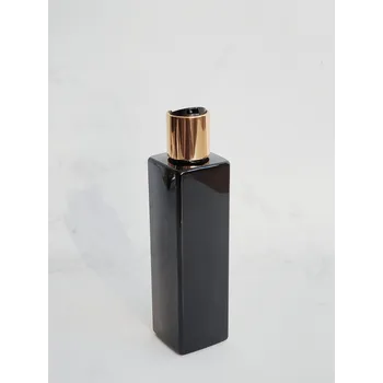 Dávkovač mýdla Dávkovač mýdla hranatý LUNA 250 ml černý s černo-zlatým DISC TOP