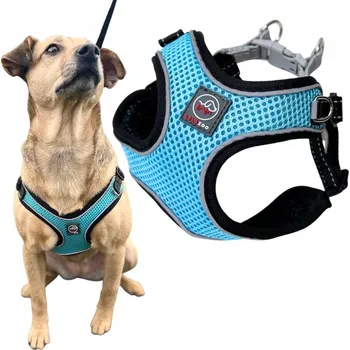 Postroj pro psa BEZTLAKOVÉ postroje pro psa PRODYŠNÉ BREEZE M modré