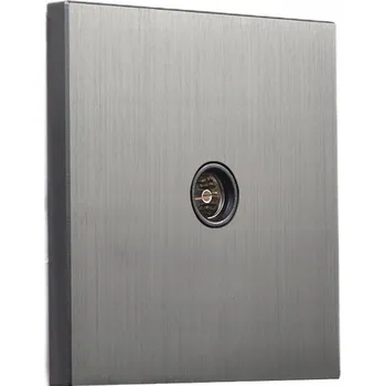 Elektrická zásuvka Anténní zásuvka nástěnná Alkri-Light stříbrná