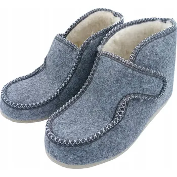 Dámská obuv Filcové bačkory lehké pantofle teplé domácí boty bamboše na suchý zip vlněné dámské 41