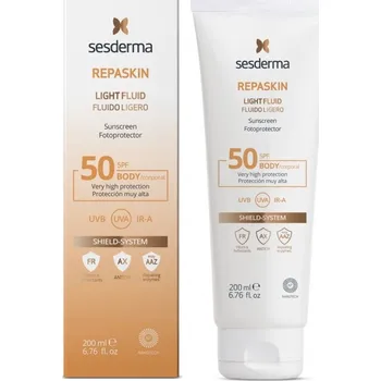 Opalování Sesderma Lehké tělové mléko na opalování SPF 50 Repaskin (Light Fluid Sunscreen) 200 ml + 2 měsíce na vrácení zboží