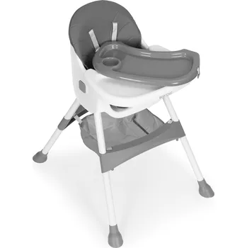 Dětská jídelní židlička BABY ECOTOYS šedá