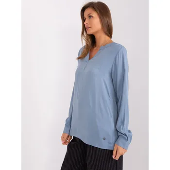 Dámská košile Halenka D73792M11081A šedá modrá M